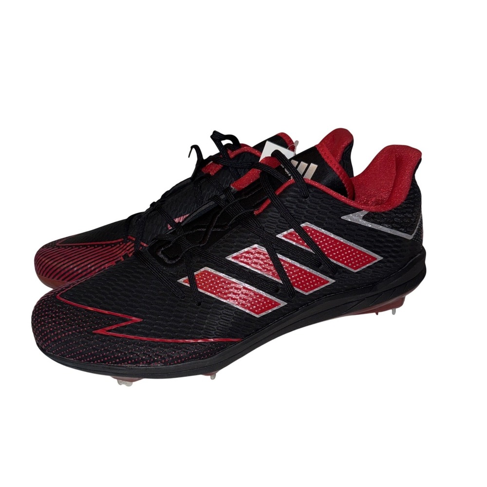 Adidas Adizero Afterburner 7 Metal Baseball Cleats Black Red FV9395 Mens 15 NWT